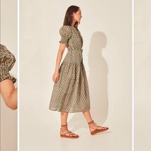 Daughters of India dress! New with tags. Prairie dress sage green print